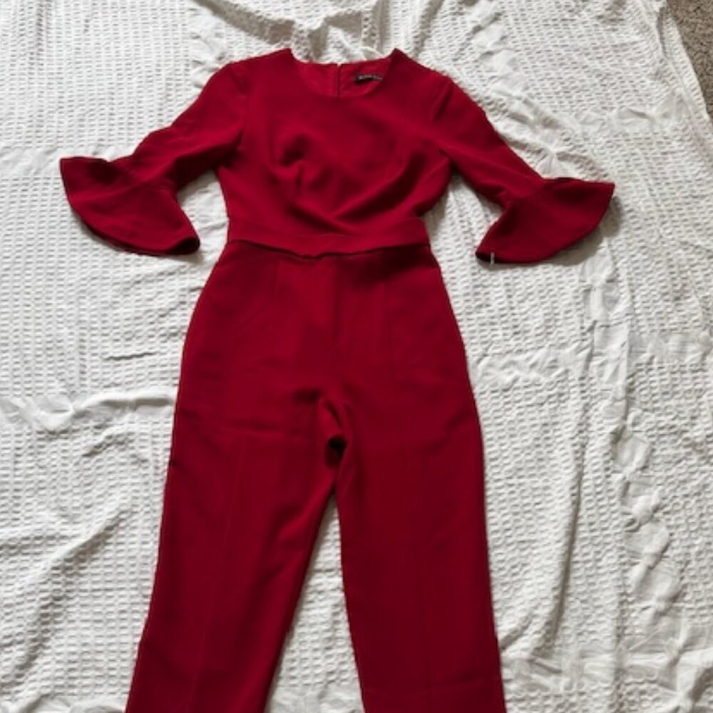 Black Halo Brooklyn Jumpsuit in red  Size 0